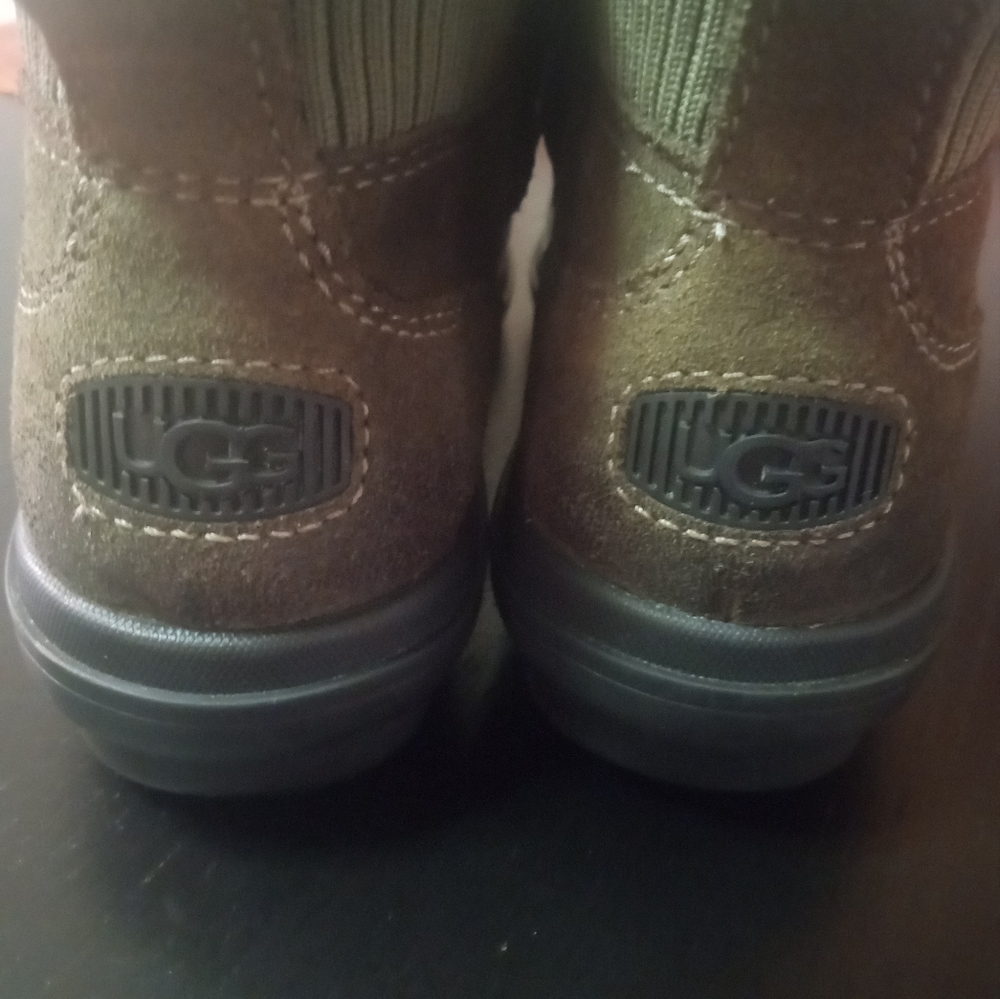 Womens Ugg Hapsburg Rain Boot. Water-Resistant Weathered Suede. Sz 7.5. In Slate